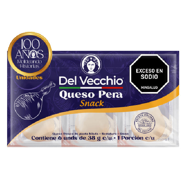 QUESO DEL VECCHIO 6U 228G PERA